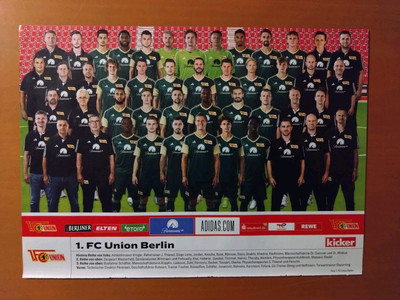 1. FC Union Berlin, Mannschaftsfoto 2023/24, 1. BL, Kicker,DIN A4,ungeklebt  
