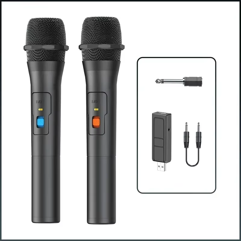 Wireless Microphone System Kits USB Receiver Handheld Karaoke Speaker Micro Phon