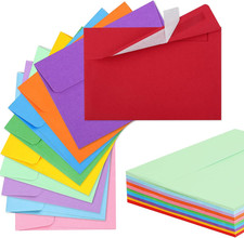 70 Pack Colored Envelopes 4.375X5.75" Envelopes Card Envelopes A2 Envelopes