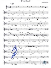 AJ McLean Signed Everybody Sheet Music Backstreet Boys Autograph Beckett