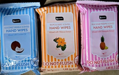 NEW 3x B-Pure Hand Wipes Limited Summer Edition 2026 Coconut Tropical Palm Sugar