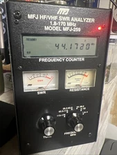 MFJ-259B Ham Radio HF VHF SWR Antenna Analyzer With Power Supply- Works Well