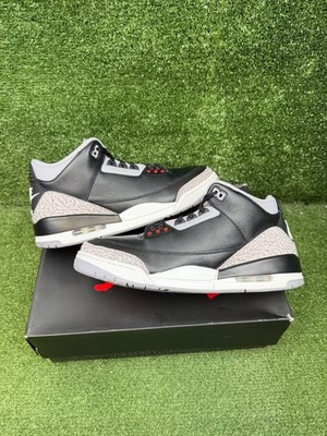 Size 12.5 - Air Jordan 3 Retro OG 2024 Black Cement | eBay