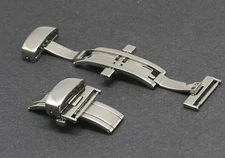 1 PC 20mm POLISHED BUTTERFLY DEPLOYMENT WATCH CLASP BUCKLE