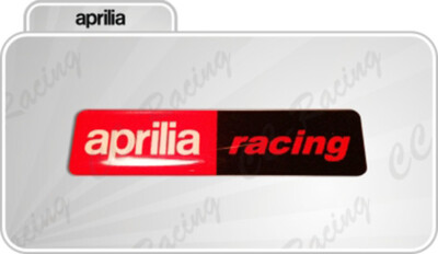 1 Klebstoff Harz Sticker 3D Aprilia Racing Red & Black 70