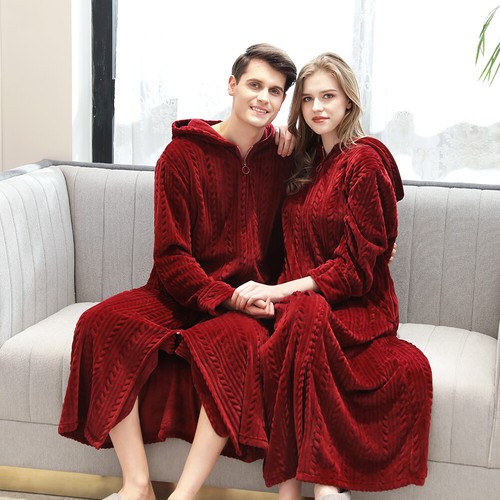 Plush Night Dressing Robes Cozy Fluffy Long Bathrobe Womens Fleece Warm Robe - Bild 21 von 21