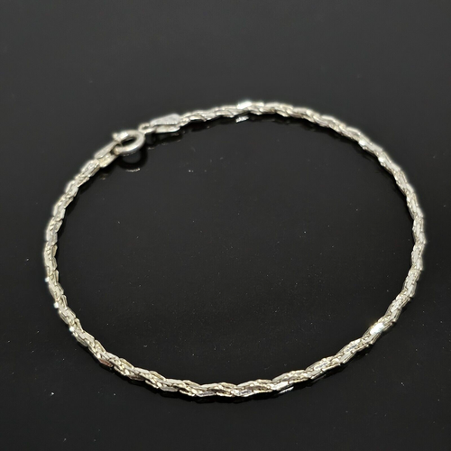 SU 925 STERLING SILVER Rope Chain BRACELET 7