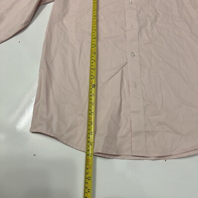 Haggar Dress Shirt Mens 15-15.5 Pink Button Up Smartwash Classic FIT | eBay