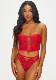 Ann Summers Icon Corset Bustier Size M 12/14 Red RRP &pound;40