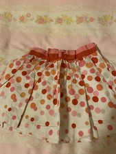 Janie And Jack Girls Polka Dot Skirt With Grosgrain Ribbon Size 3