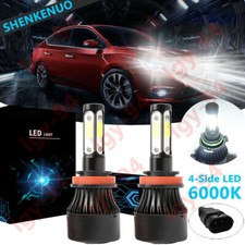 4side H9 Led Headlight Bulb High Beam 6000k White For Nissan Sentra 2013-2019 2x 4side H9 Led Headlight Bulb High Beam 6000k White For Nissan Sentra 2013-2019 2x