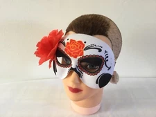 Day Of The Dead Half Face Mask Halloween Mask Dia De Los Muertos Mascara New