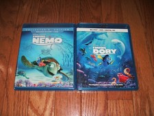 Disney's Finding Nemo and Finding Dory set on Blu-ray disc only. No DVD discs.