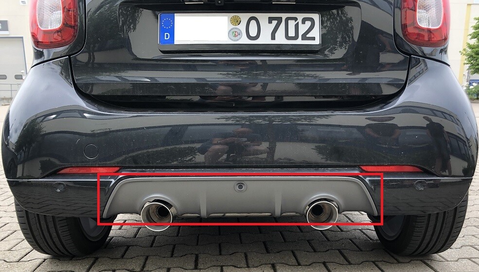 Smart 453 Original Brabus Diffuser for Fortwo Brabus Style Rear