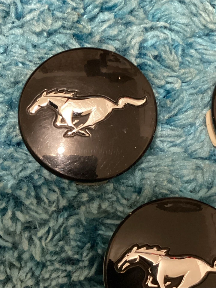 2015-2020 Ford Mustang Black Alloy Center Cap Genuine OEM FR3C-1A096-AC 1 Piece - Image 2 of 4