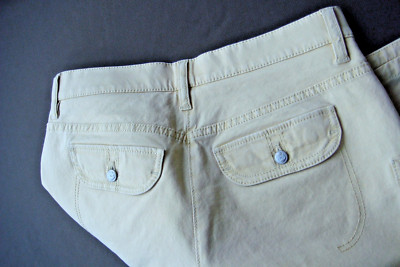 Brax 7/8 Hose hellgelb Gr. 38  Caprihose mit 6 Taschen und Bindeband - Bein