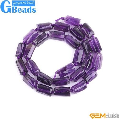 Natural Assorted Gemstone Faceted Tube Column Beads for Jewelry Making 8x12mm - Picture 92 of 192