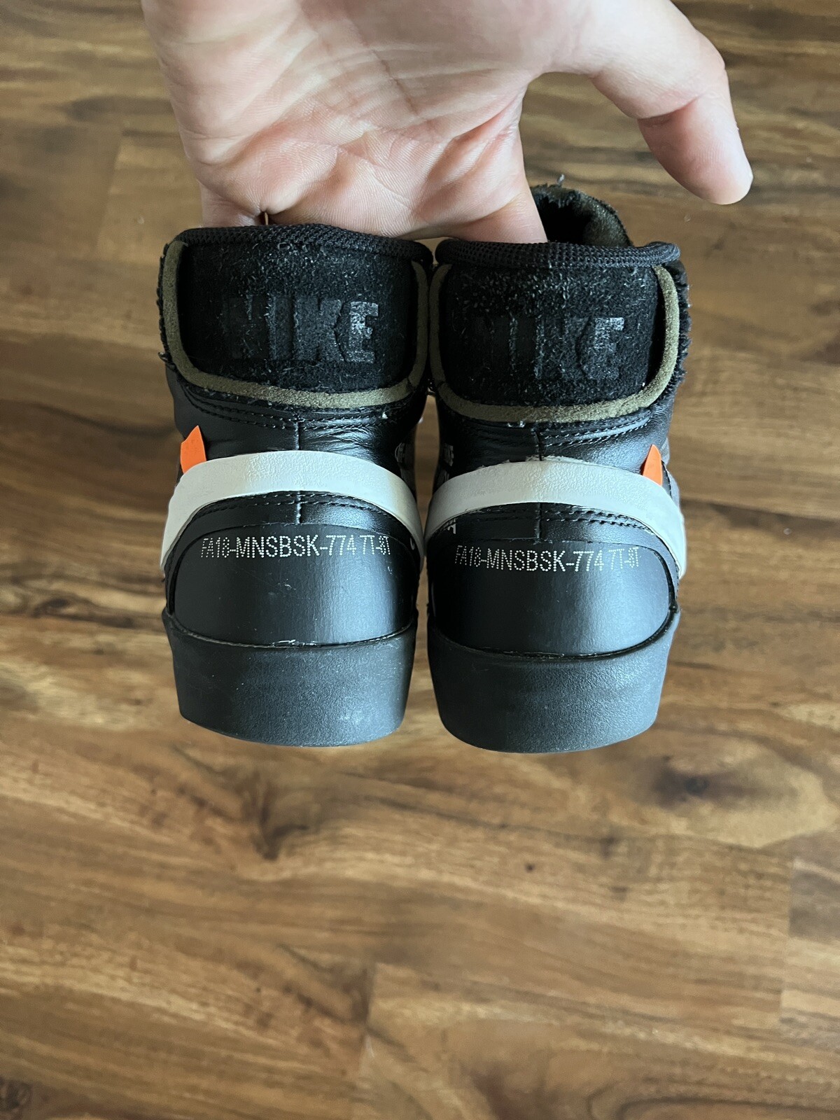 OFF WHITE X NIKE Taglia 8 5 Nike Blazer Mid x BIANCO SPORCO ""Grim Reapers"" 2018