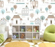 3D Cartoon House G13957 Wallpaper Wall Murals Removable Self-adhesive Honey