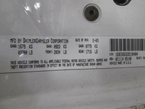 2003 NEON Power Steering Reservoir 453366 - Picture 4 of 12
