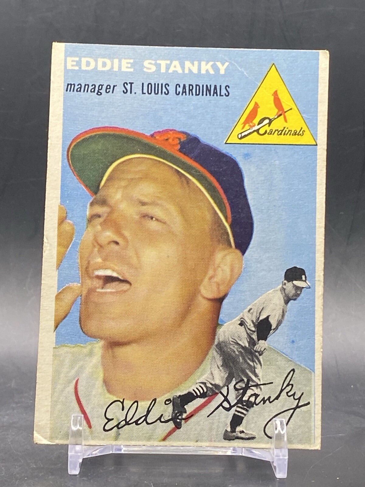 1954 Topps #38 Eddie Stanky Manager St Louis Cardinals Vintage Baseball Card