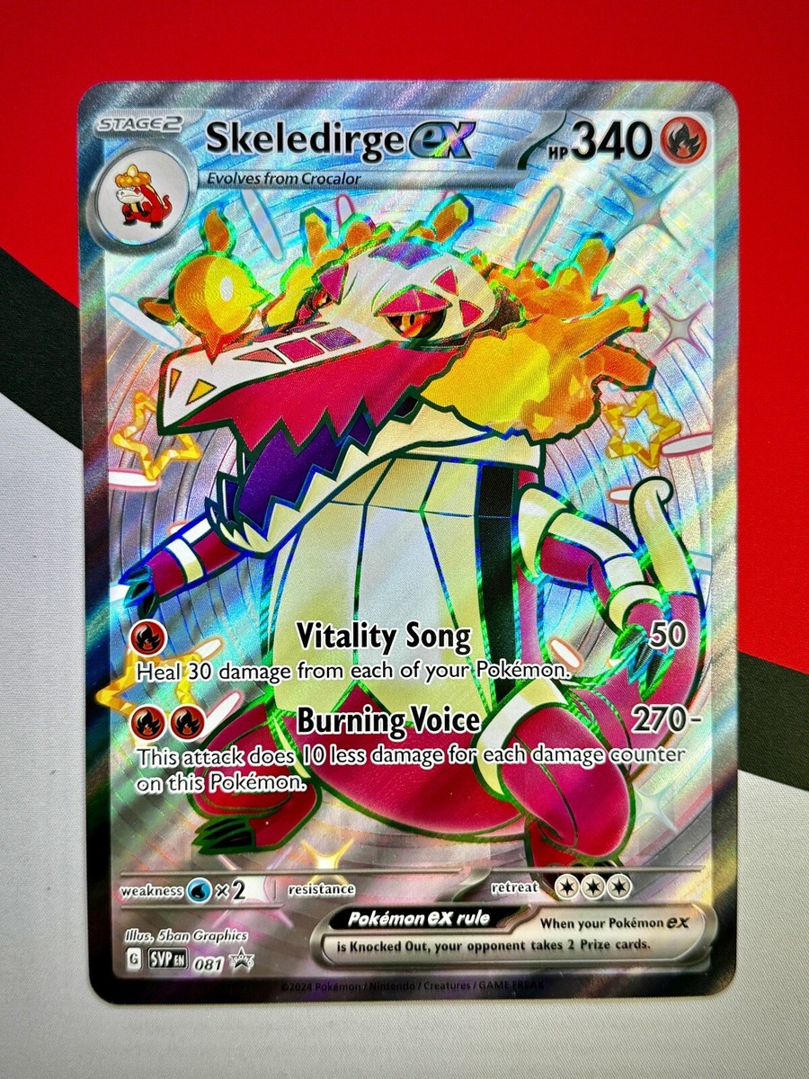 JUMBO Shiny Skeledirge ex Card SVP081 Scarlet & Violet Promo JUMBO Shiny Skeledirge ex Card SVP081 Scarlet & Violet Promo