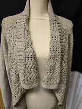 American Eagle Shawl Cardigan Metallic L/G granny core
