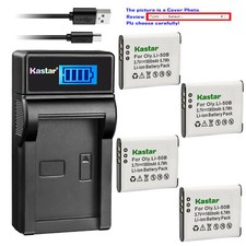 Kastar Battery LCD Charger for Olympus Li-50B SZ-11 SZ-12 SZ-14 SZ-15 SZ-16