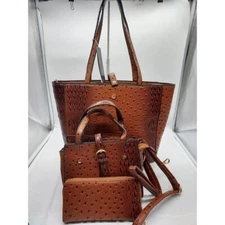 Ostrich Croc 3-in-1 Shopper set
