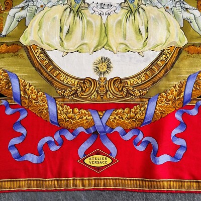 GIANNI VERSACE silk scarf Concerto / Mozart size 34
