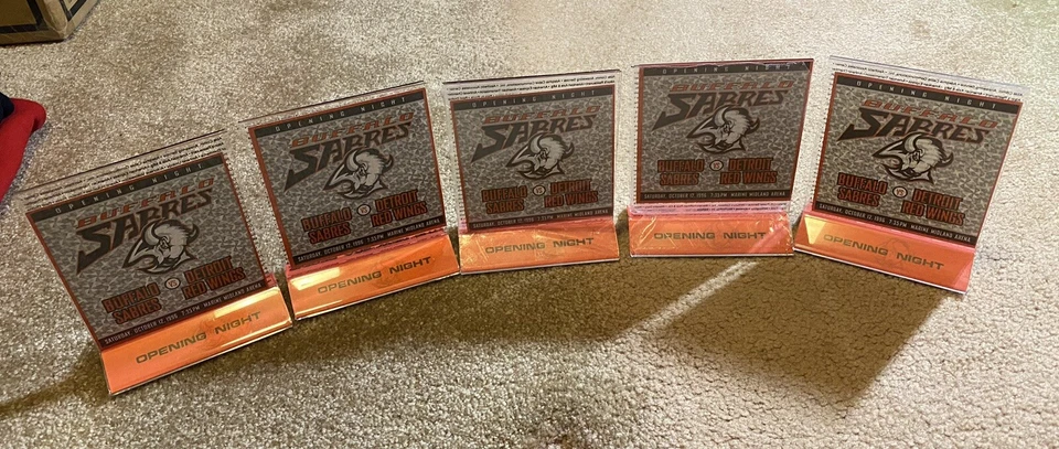 5 Buffalo Sabres Goat Head Opening Night 1996 vs Detroit Ticket Plastic Holder - Image 2 of 3