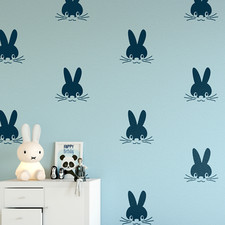 Bunny Pattern Wall Stencil - Durable  Reusable Mylar Stencils