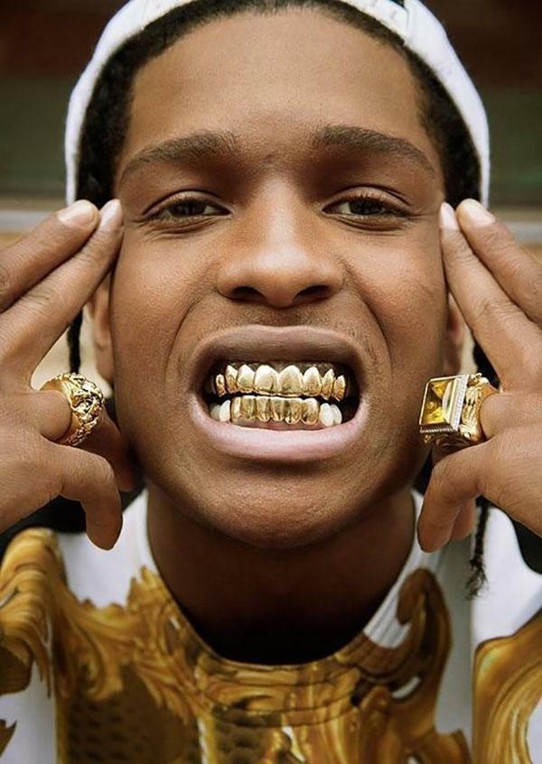 Gold Grill Tooth Clip Full Mouth Plated Teeth Cap Grills Bling Hip Hop ...