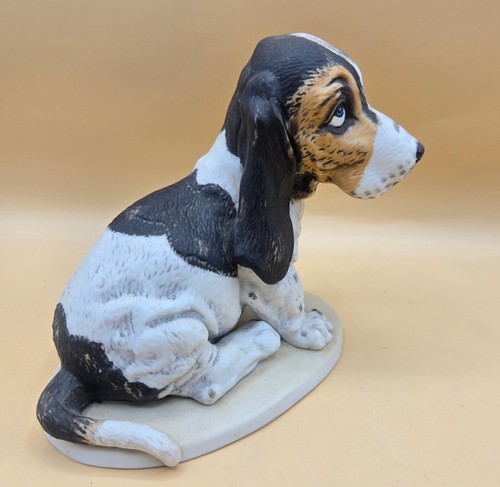 Figura de perro HOMCO Basset Hound 1983 de colección obra maestra porcelana, usada en excelente estado - Imagen 6 de 14