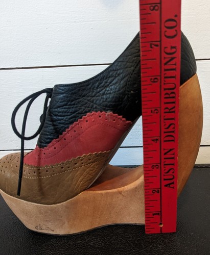 Jeffrey Campbell Havana Last Rockin Plataformas Oxford Madera Recortada Cuña 8 - Imagen 13 de 20
