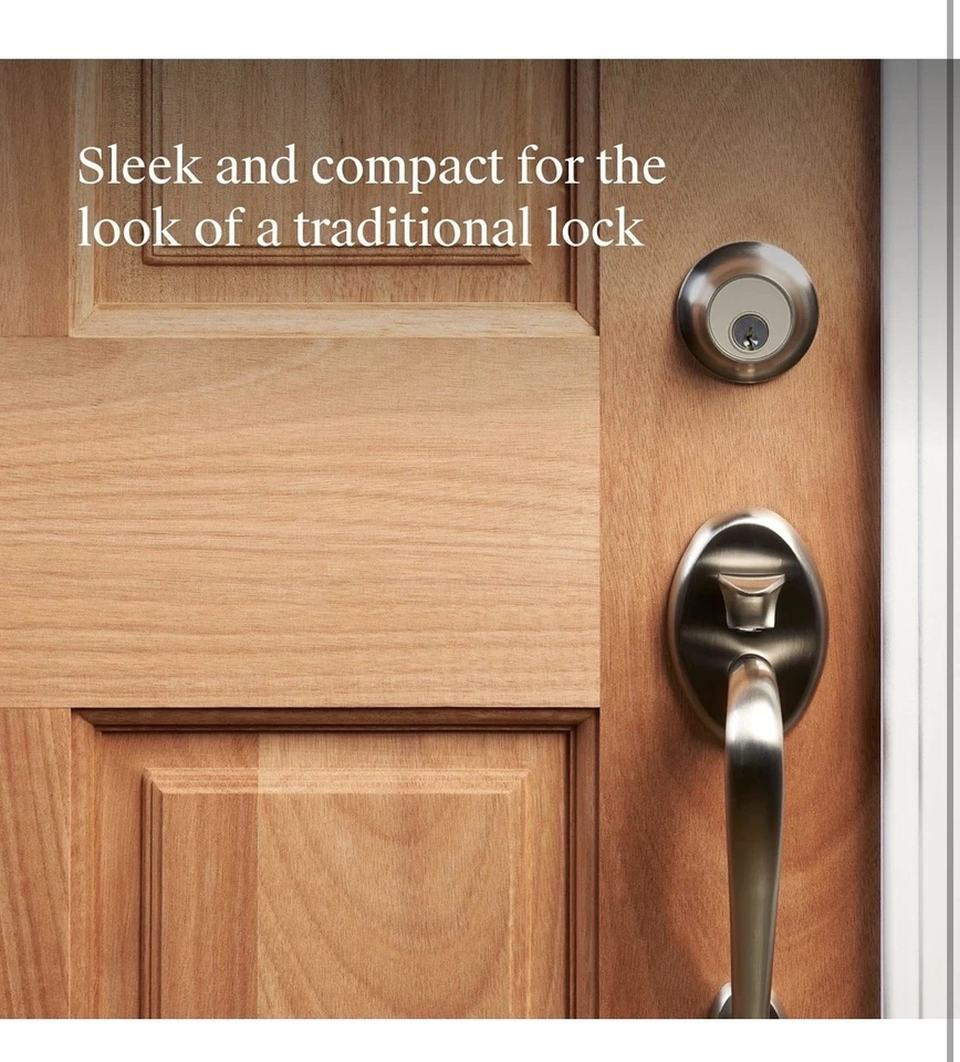 Level Lock Touch Edition (Satin Chrome) The Invisible Smart Lock Works W/ Apple - Image 3 of 4