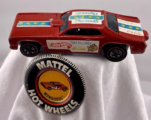 Hot Wheels Redline Car 1969 Mongoose Burnt Orange W/button All Original #19