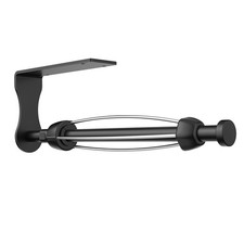 SetSail Paper Towel Holder Under Cabinet Single Hand Operable Kitchen Roll Black