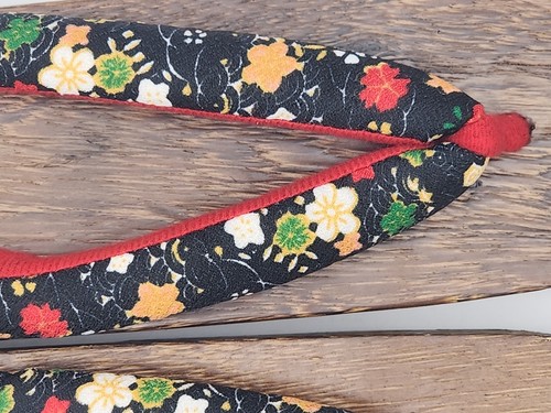 Japanische Trachten Holz Sandalen Holzschuhe Yukata Kimono Gr. 7 geblümt NEU - Bild 12 von 13