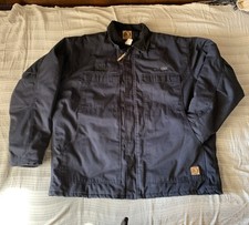 BERN XLr Navy Blue Full Zip Quilt Lined Jacket Corduroy Collar 