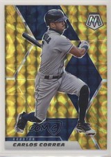 2021 Panini Mosaic Reactive Yellow Mosaic Prizm Carlos Correa #107 0p1e