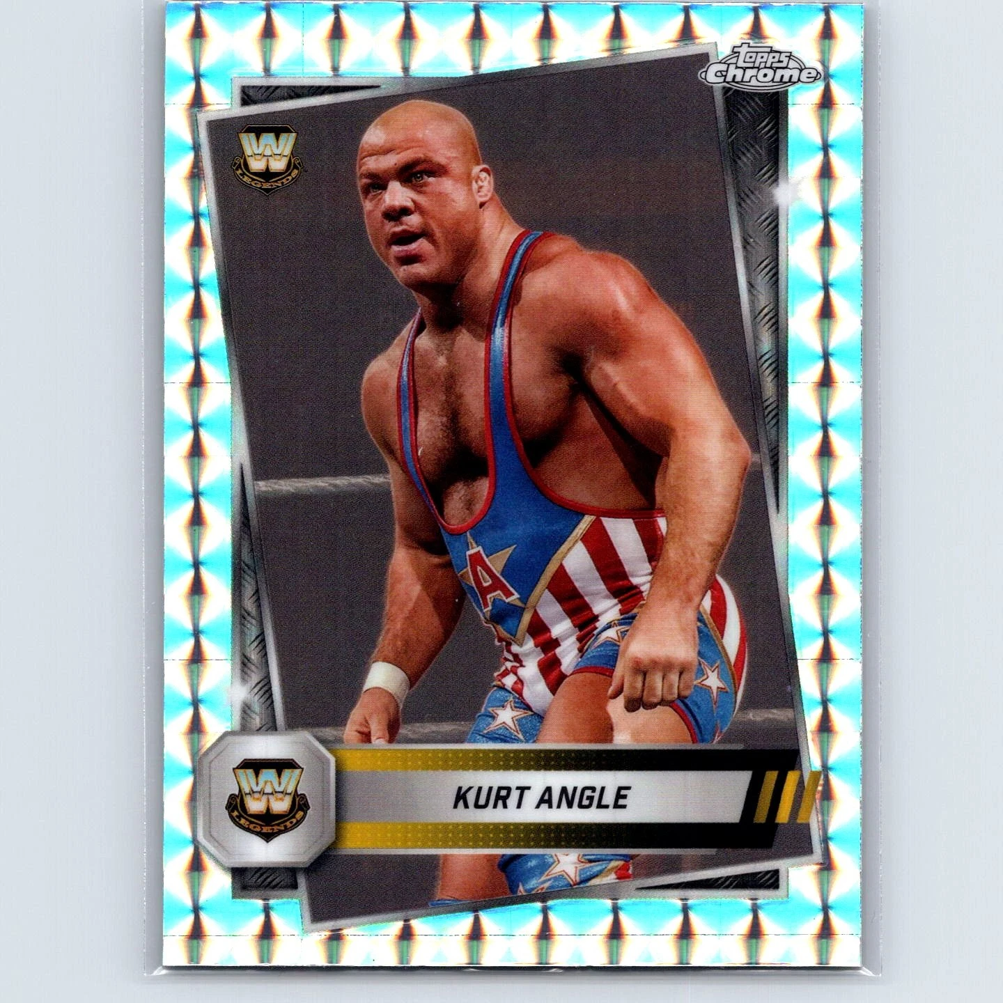 2025 Topps Chrome WWE Kurt Angle #8 Geometric Refractor