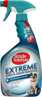 Simple Solution Extreme Pet Stain and Odor Remover, Enzymatic Cleaner with 3X Pr
