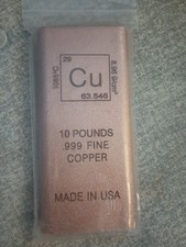 Copper Bar 10 Lb .999 Fine