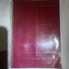 FODEN 4000 SERIES TRUCK ORIGINAL OPERATORS MANUAL