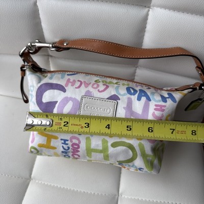 バッグ Y2K coach mini Boston multicolor Coach Spring Hampton Scribble Graffiti Mini Hobo Bag Handbag
