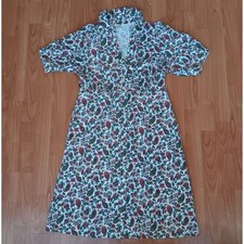 Boden Corinne Midi Tea Dress Size 8L Floral Paisley Print Pockets Garden Boho