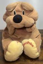 Vintage 1993 Fisher Price Rumple Bear Plush Honey Yellow Black Nose Animal READ