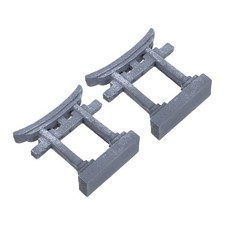 2Pcs Resin Miniature Torii Gates Japanese Micro Landscape Garden Decor Grey