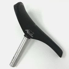 1980s ACS Stoker Black Bicycle Seat BMX Freestyle and Alloy Post 4.5" Cut Used